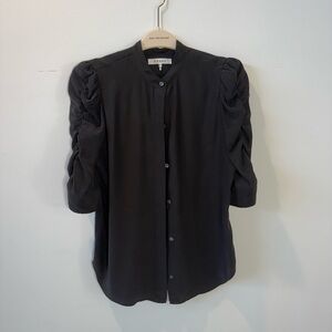 Frame Gillian top Black Sleeve Blouse